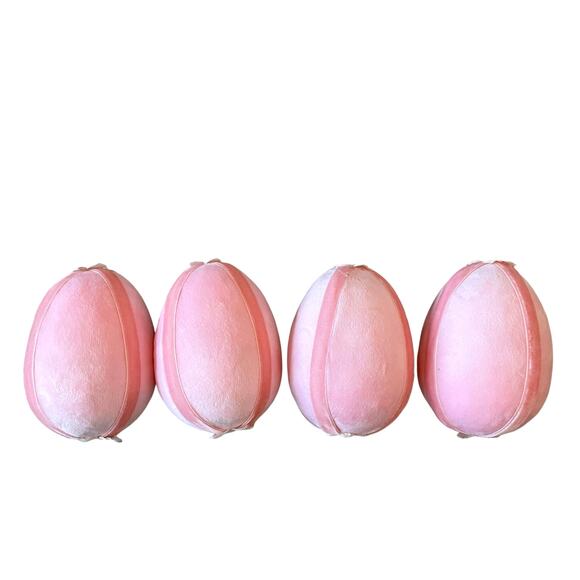 Spring Gatherings Pink Velvet Eggs Set of 4 Spring Easter Bowl Filler Decor NEW - Picture 3 of 10